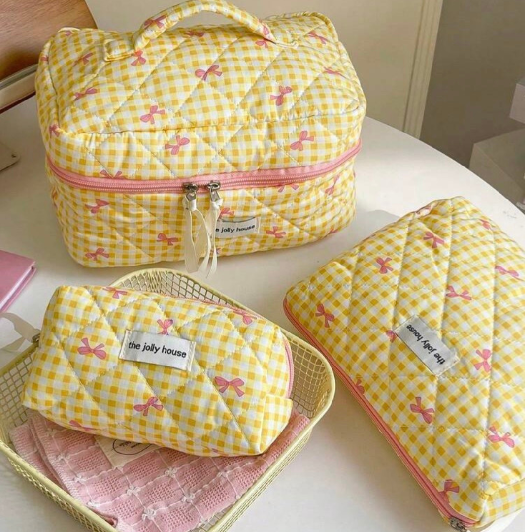 Sunshine Bow Makeup Bag
