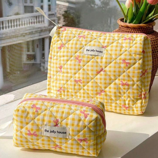 Sunshine Bow Makeup Bag