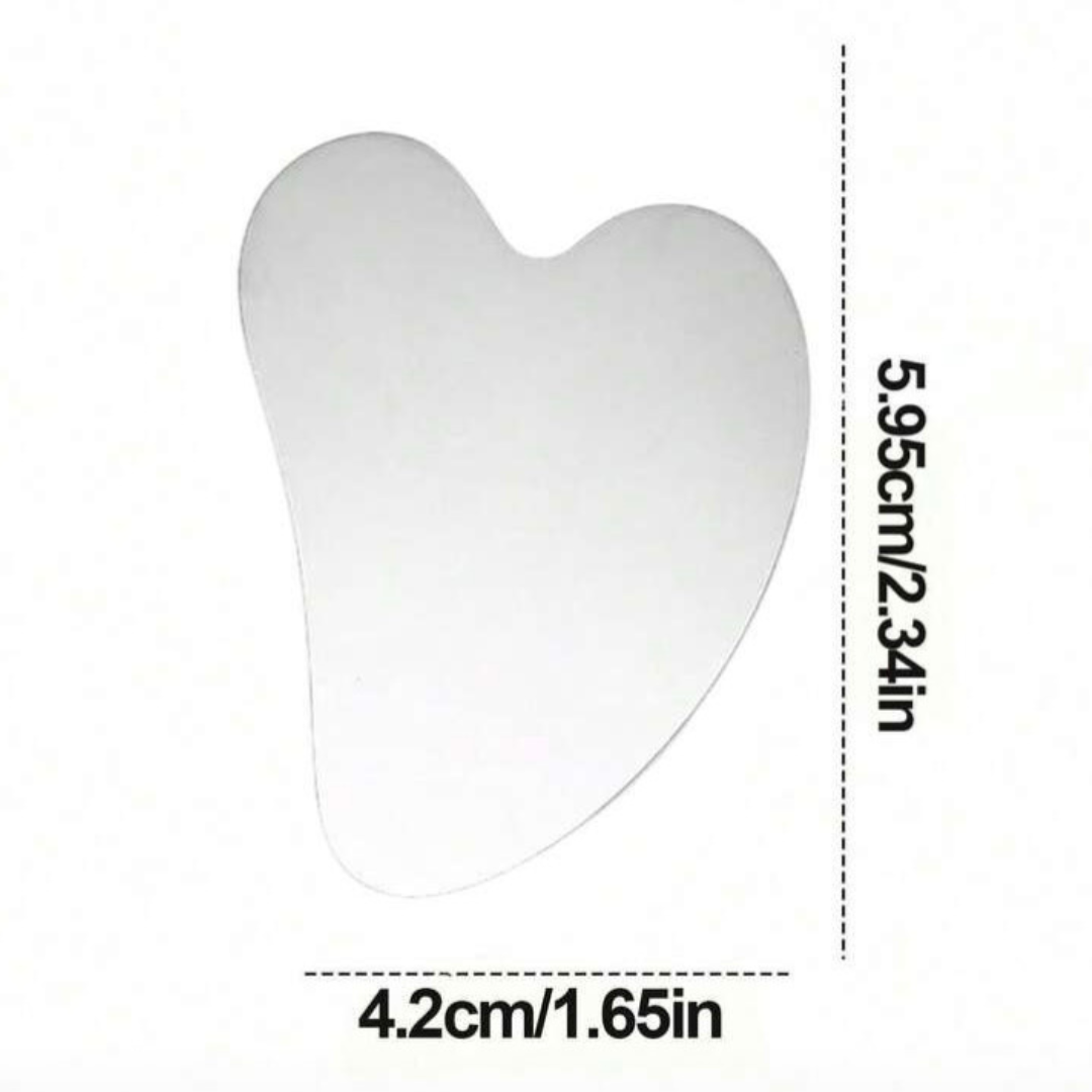 Stainless Steel Gua Sha Facial Scraping Tool – Heart Shape