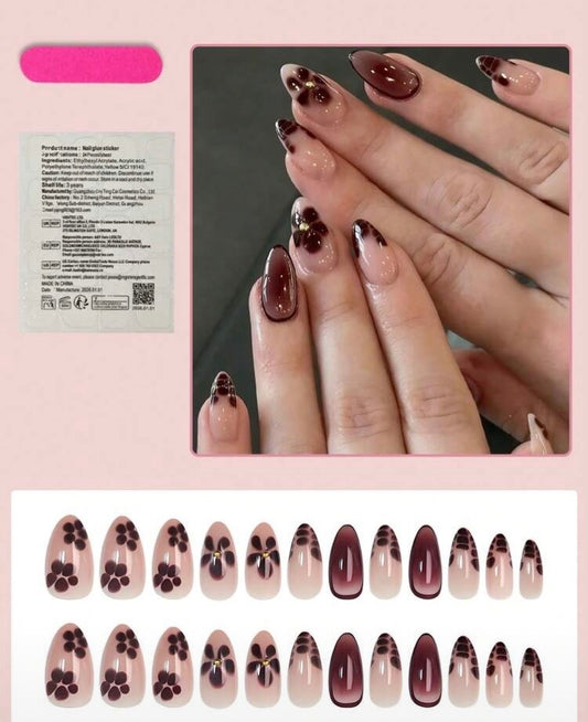 3d Brown Floral