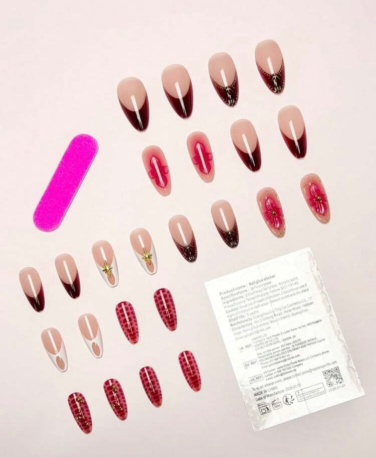 3d Pink Floral French