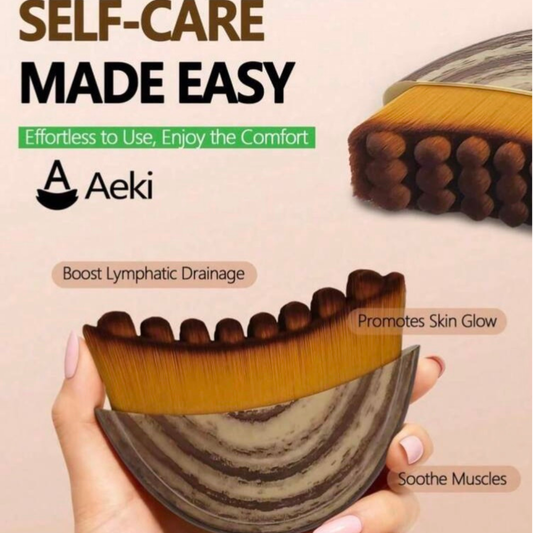 Aeki Lymphatic Contour Face Brush – Facial Massage & Drainage Tool