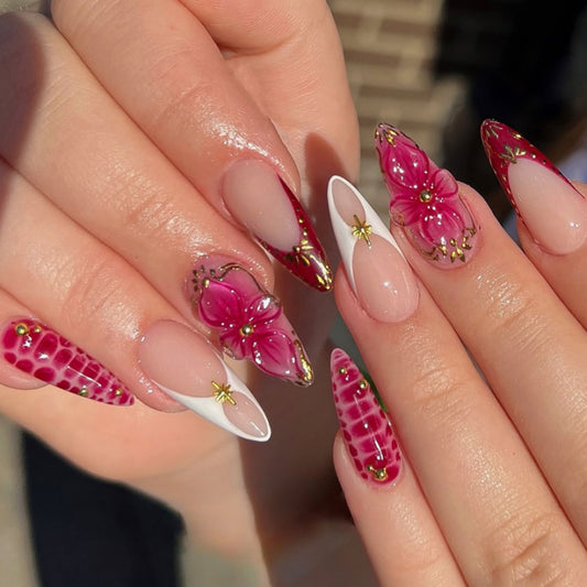 3d Pink Floral French