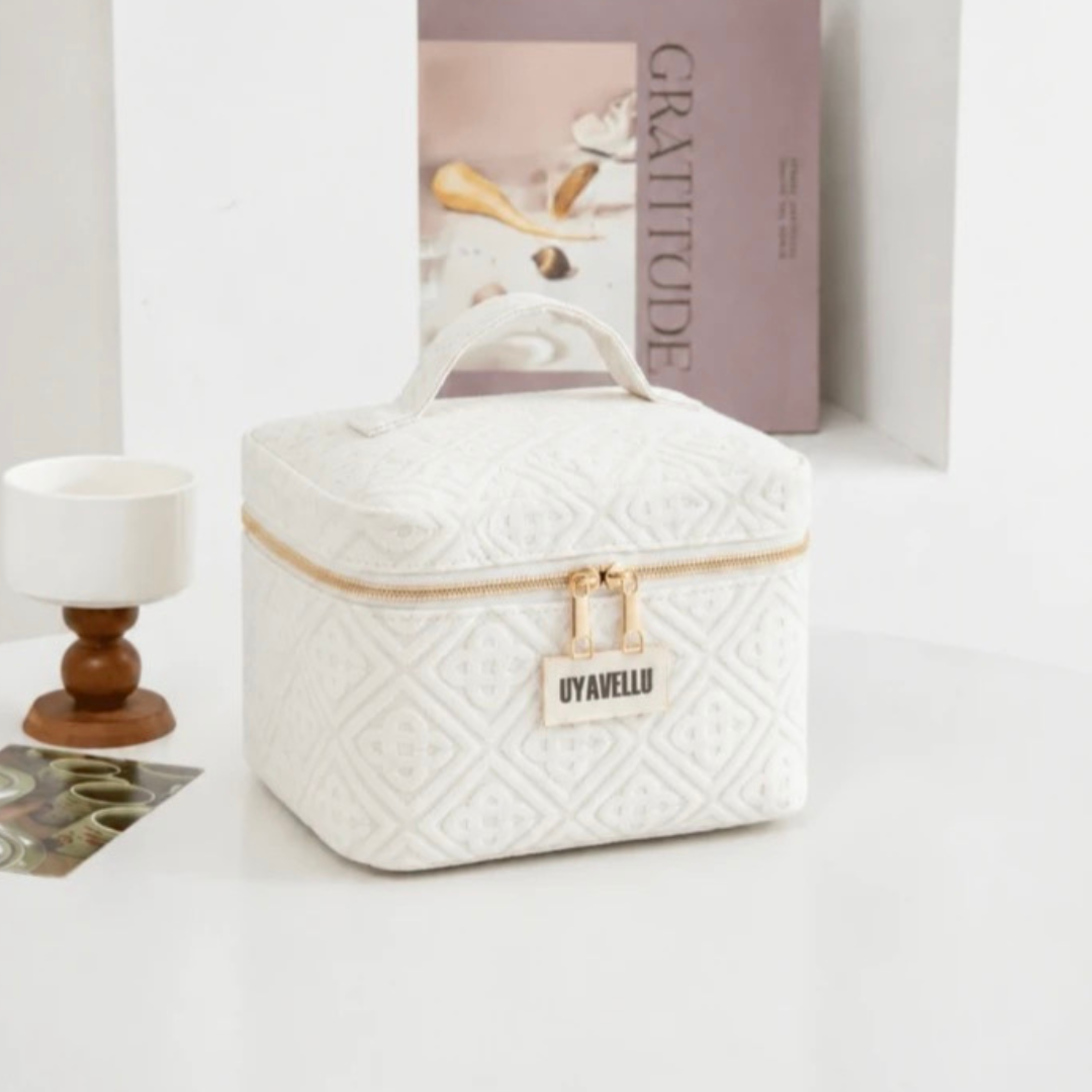 Ivory Diamond Quilted Vanity Set