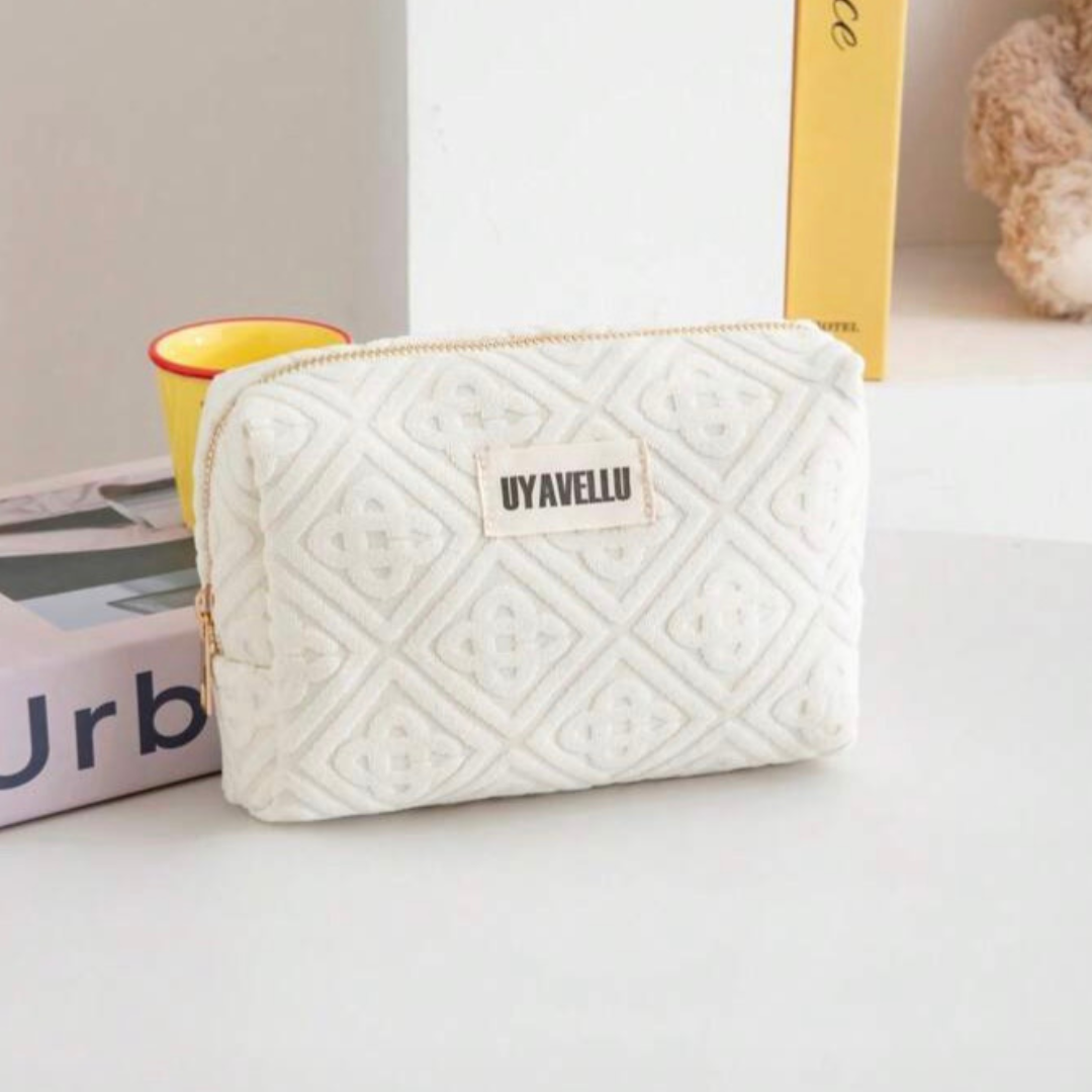 Ivory Diamond Quilted Vanity Set