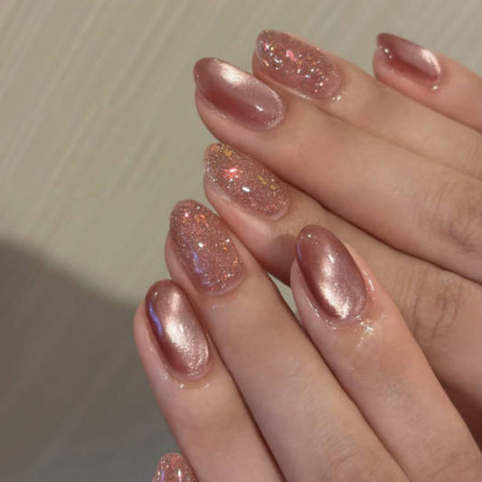Pink Glitter Cat Eye