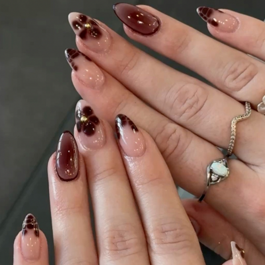 3d Brown Floral