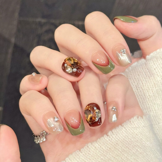 Electric Red Green - Handmade